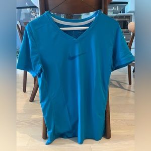 Blue Nike dri-fit workout tee, women size L